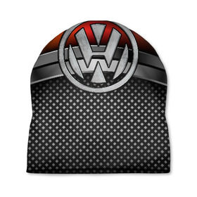 Шапка 3D с принтом Volkswagen Metal в Екатеринбурге, 100% полиэстер | универсальный размер, печать по всей поверхности изделия | Тематика изображения на принте: volkswagen | авто | волксваген | вольсваген | железо | кольчуга | лого авто | метал | металлическая | сетка | сталь | цепи
