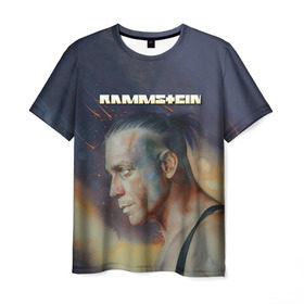 Мужская футболка 3D с принтом Rammstein в Екатеринбурге, 100% полиэфир | прямой крой, круглый вырез горловины, длина до линии бедер | Тематика изображения на принте: amerika | art | germany | logo | rammstein | rock | till lindemann | арт | германия | группа | логотип | музыка | немецкая группа | немцы | песня | раммштайн | рамштайн | рок