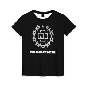 Женская футболка 3D с принтом Rammstein в Екатеринбурге, 100% полиэфир ( синтетическое хлопкоподобное полотно) | прямой крой, круглый вырез горловины, длина до линии бедер | amerika | art | germany | logo | rammstein | rock | till lindemann | арт | германия | группа | логотип | музыка | немецкая группа | немцы | песня | раммштайн | рамштайн | рок