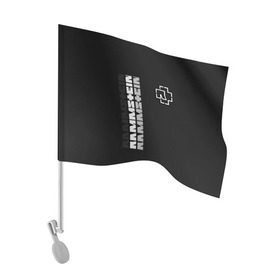 Флаг для автомобиля с принтом Rammstein в Екатеринбурге, 100% полиэстер | Размер: 30*21 см | amerika | art | germany | logo | rammstein | rock | till lindemann | арт | германия | группа | логотип | музыка | немецкая группа | немцы | песня | раммштайн | рамштайн | рок