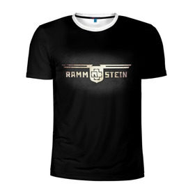 Мужская футболка 3D спортивная с принтом Rammstein в Екатеринбурге, 100% полиэстер с улучшенными характеристиками | приталенный силуэт, круглая горловина, широкие плечи, сужается к линии бедра | amerika | art | germany | logo | rammstein | rock | till lindemann | арт | германия | группа | логотип | музыка | немецкая группа | немцы | песня | раммштайн | рамштайн | рок