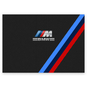 Поздравительная открытка с принтом BMW КАРБОН в Екатеринбурге, 100% бумага | плотность бумаги 280 г/м2, матовая, на обратной стороне линовка и место для марки
 | Тематика изображения на принте: bmw | абстракция | авто | автомобиль | лого | логотип | машина | скорость