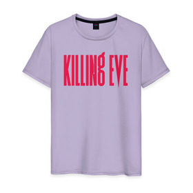 Мужская футболка хлопок с принтом Killing Eve logo в Екатеринбурге, 100% хлопок | прямой крой, круглый вырез горловины, длина до линии бедер, слегка спущенное плечо. | eve | killing eve | oksana astankova | villanelle | вилланель | ева | оксана