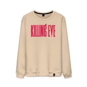 Мужской свитшот хлопок с принтом Killing Eve logo в Екатеринбурге, 100% хлопок |  | eve | killing eve | oksana astankova | villanelle | вилланель | ева | оксана