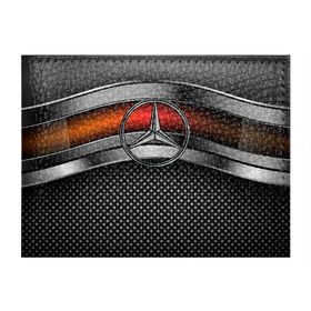 Обложка для студенческого билета с принтом Mercedes-Benz Metal в Екатеринбурге, натуральная кожа | Размер: 11*8 см; Печать на всей внешней стороне | mercedes | mercedes benz | авто | железо | кольчуга | лого авто | мерс | мерседес | метал | металлическая | сетка | сталь | цепи