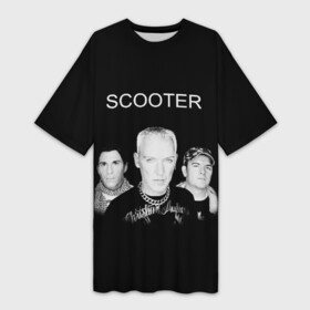 Платье-футболка 3D с принтом Scooter в Екатеринбурге,  |  | scooter | германия | клуб | клубная музыка | музыка | немецкая группа | скутер | танцевальная | электронная