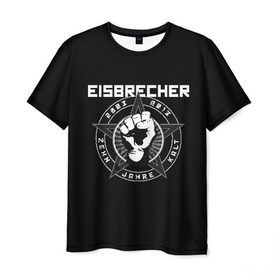 Мужская футболка 3D с принтом EISBRECHER в Екатеринбурге, 100% полиэфир | прямой крой, круглый вырез горловины, длина до линии бедер | Тематика изображения на принте: eisbrecher | metal | rock | метал | рок