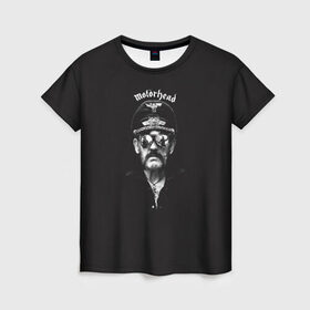 Женская футболка 3D с принтом Motorhead в Екатеринбурге, 100% полиэфир ( синтетическое хлопкоподобное полотно) | прямой крой, круглый вырез горловины, длина до линии бедер | lemmy | metal | motorhead | rock | лемми | метал | моторхед | рок