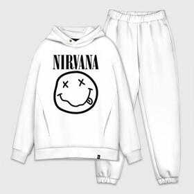 Мужской костюм хлопок OVERSIZE с принтом NIRVANA в Екатеринбурге,  |  | nirvana | smile | курт кобейн | нирвана | смайл