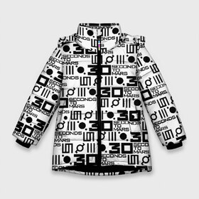 Зимняя куртка для девочек 3D с принтом 30 SECONDS TO MARS в Екатеринбурге, ткань верха — 100% полиэстер; подклад — 100% полиэстер, утеплитель — 100% полиэстер. | длина ниже бедра, удлиненная спинка, воротник стойка и отстегивающийся капюшон. Есть боковые карманы с листочкой на кнопках, утяжки по низу изделия и внутренний карман на молнии. 

Предусмотрены светоотражающий принт на спинке, радужный светоотражающий элемент на пуллере молнии и на резинке для утяжки. | 30 seconds to mars | 30 секунд до марса | джаред лето