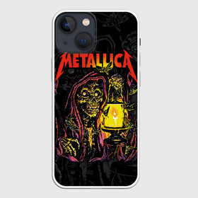 Чехол для iPhone 13 mini с принтом Metallica в Екатеринбурге,  |  | american | death | fly | holds | james hetfield | kirk hammett | lantern | metal band | metallica | moths | music | mysticism | rock | skeleton | skull | американская | держит | джеймс хетфилд | ларс ульрих | летают | метал группа | металлика | мистика | 