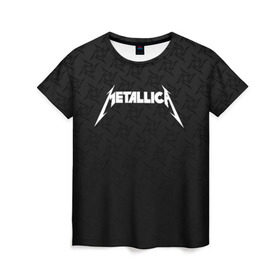 Женская футболка 3D с принтом METALLICA (НА СПИНЕ) в Екатеринбурге, 100% полиэфир ( синтетическое хлопкоподобное полотно) | прямой крой, круглый вырез горловины, длина до линии бедер | lindemann | lm | rammstein | rock | кристиан лоренц | линдеманн | лм | музыка | рамштайн | рок | тилль линдеманн