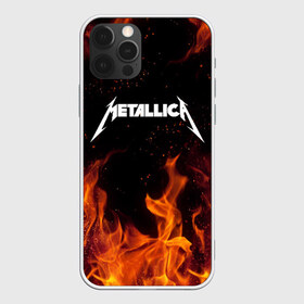 Чехол для iPhone 12 Pro Max с принтом METALLICA (НА СПИНЕ) в Екатеринбурге, Силикон |  | fire | flame | metallica | металлика | огонь | пламя