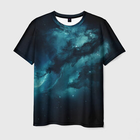 Мужская футболка 3D с принтом Космос в Екатеринбурге, 100% полиэфир | прямой крой, круглый вырез горловины, длина до линии бедер | galaxy | lightning | space | stars | астрономия | галактика | звезды | космос | планеты | созвездие