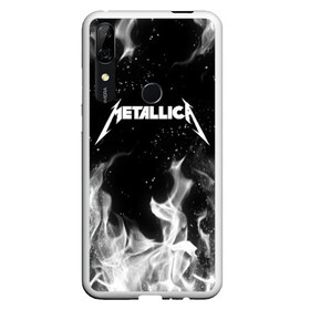 Чехол для Honor P Smart Z с принтом METALLICA (НА СПИНЕ) в Екатеринбурге, Силикон | Область печати: задняя сторона чехла, без боковых панелей | fire | flame | metallica | металлика | огонь | пламя