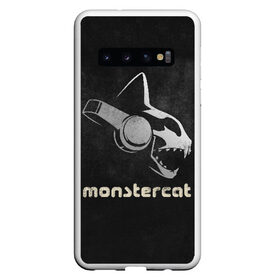 Чехол для Samsung Galaxy S10 с принтом Monstercat в Екатеринбурге, Силикон | Область печати: задняя сторона чехла, без боковых панелей | monstercat | клуб | клубная музыка | кот | котенок | кошка | лейбл | монстар | монстар кет | монстер | музыка | танцевальная музыка | электронная | электронная музыка