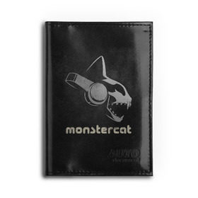 Обложка для автодокументов с принтом Monstercat в Екатеринбурге, натуральная кожа |  размер 19,9*13 см; внутри 4 больших “конверта” для документов и один маленький отдел — туда идеально встанут права | monstercat | клуб | клубная музыка | кот | котенок | кошка | лейбл | монстар | монстар кет | монстер | музыка | танцевальная музыка | электронная | электронная музыка