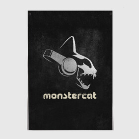 Постер с принтом Monstercat в Екатеринбурге, 100% бумага
 | бумага, плотность 150 мг. Матовая, но за счет высокого коэффициента гладкости имеет небольшой блеск и дает на свету блики, но в отличии от глянцевой бумаги не покрыта лаком | Тематика изображения на принте: monstercat | клуб | клубная музыка | кот | котенок | кошка | лейбл | монстар | монстар кет | монстер | музыка | танцевальная музыка | электронная | электронная музыка