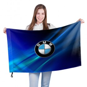 Флаг 3D с принтом BMW (РЕДАЧ) в Екатеринбурге, 100% полиэстер | плотность ткани — 95 г/м2, размер — 67 х 109 см. Принт наносится с одной стороны | bmw | bmw performance | m | motorsport | performance | бмв | моторспорт