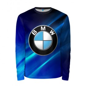 Мужской лонгслив 3D с принтом BMW (РЕДАЧ) в Екатеринбурге, 100% полиэстер | длинные рукава, круглый вырез горловины, полуприлегающий силуэт | bmw | bmw performance | m | motorsport | performance | бмв | моторспорт