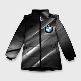 Зимняя куртка для девочек 3D с принтом BMW в Екатеринбурге, ткань верха — 100% полиэстер; подклад — 100% полиэстер, утеплитель — 100% полиэстер. | длина ниже бедра, удлиненная спинка, воротник стойка и отстегивающийся капюшон. Есть боковые карманы с листочкой на кнопках, утяжки по низу изделия и внутренний карман на молнии. 

Предусмотрены светоотражающий принт на спинке, радужный светоотражающий элемент на пуллере молнии и на резинке для утяжки. | bmw | bmw performance | m | motorsport | performance | бмв | моторспорт