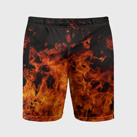 Мужские шорты спортивные с принтом Огонь в Екатеринбурге,  |  | fire | flame | огонь | пламя