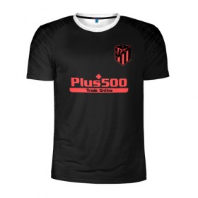 Мужская футболка 3D спортивная с принтом Atletico away 19-20 в Екатеринбурге, 100% полиэстер с улучшенными характеристиками | приталенный силуэт, круглая горловина, широкие плечи, сужается к линии бедра | atletico | champions | europe | fifa | league | madrid | spain | uefa | атлетико | испания | лига | мадрид | чемпионов