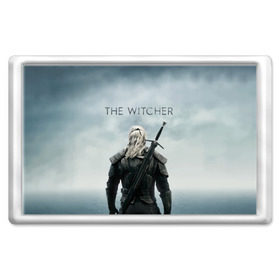 Магнит 45*70 с принтом THE WITCHER (Сериал) в Екатеринбурге, Пластик | Размер: 78*52 мм; Размер печати: 70*45 | bird | game | games | geralt | hunter | logo | monsters | series | star | the | witcher | wolf | ведьмак | волк | геральт | звезда | игра | игры | лого | медальон | монстры | охотник | птица | сериал | символ