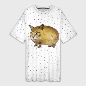Платье-футболка 3D с принтом ЧИЛИПИДРИК в Екатеринбурге,  |  | internet | meme | memes | pikabu | интернет | картофель | картошка | киса | киска | кот | котенок | котик | коты | котята | кошки | мем | мемас | мемасы | мемы | пикабу | прикол | приколы | чикибряк | шутка | юмор