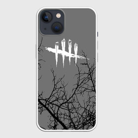 Чехол для iPhone 13 с принтом DEAD BY DAYLIGHT в Екатеринбурге,  |  | day | daylight | dead | dead by daylight | game | games | horror | light | logo | skull | skulls | stripes | survival | дэйлайт | игра | игры | лого | мертвецы | метвец | полосы | ужасы | фпс | череп | черепа