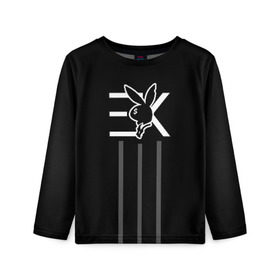 Детский лонгслив 3D с принтом EGOR KREED x Rabbit в Екатеринбурге, 100% полиэстер | длинные рукава, круглый вырез горловины, полуприлегающий силуэт
 | black | egor | hip | hop | inc | kreed | logo | pop | rap | star | team | алых | грехи | егор | знают | крид | лого | миллион | настроения | они | поп | роз | рэп | самая | символ | хип | холостяк | хоп | цвет | черный | что