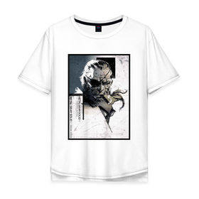 Мужская футболка хлопок Oversize с принтом Big Boss MGS в Екатеринбурге, 100% хлопок | свободный крой, круглый ворот, “спинка” длиннее передней части | art | big boss | game | metal gear | metal gear solid | mgs | кодзима гений