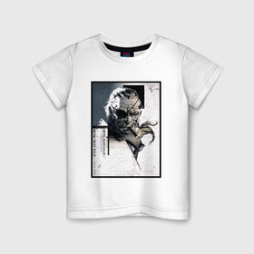 Детская футболка хлопок с принтом Big Boss MGS в Екатеринбурге, 100% хлопок | круглый вырез горловины, полуприлегающий силуэт, длина до линии бедер | art | big boss | game | metal gear | metal gear solid | mgs | кодзима гений
