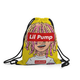 Рюкзак-мешок 3D с принтом Lil Pump в Екатеринбурге, 100% полиэстер | плотность ткани — 200 г/м2, размер — 35 х 45 см; лямки — толстые шнурки, застежка на шнуровке, без карманов и подкладки | esskeetit | gazzy garcia | gucci gang | lil pump | lilpump | газзи гарсия | лил памп | рэп | рэпер | эшкере