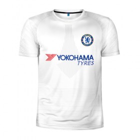 Мужская футболка 3D спортивная с принтом Chelsea away 19-20 в Екатеринбурге, 100% полиэстер с улучшенными характеристиками | приталенный силуэт, круглая горловина, широкие плечи, сужается к линии бедра | champions | chelsea | england | league | англия | лига | челси | чемпионов