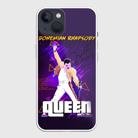 Чехол для iPhone 13 с принтом Queen в Екатеринбурге,  |  | bohemian | brian | freddie | john | mercury | must go on | queen | rhapsody | roger | taylor | the miracle | the show | богемская | рапсодия | роджер тейлор | фредди меркьюри