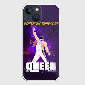 Чехол для iPhone 13 mini с принтом Queen в Екатеринбурге,  |  | Тематика изображения на принте: bohemian | brian | freddie | john | mercury | must go on | queen | rhapsody | roger | taylor | the miracle | the show | богемская | рапсодия | роджер тейлор | фредди меркьюри