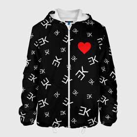 Мужская куртка 3D с принтом EGOR KREED - Heart в Екатеринбурге, ткань верха — 100% полиэстер, подклад — флис | прямой крой, подол и капюшон оформлены резинкой с фиксаторами, два кармана без застежек по бокам, один большой потайной карман на груди. Карман на груди застегивается на липучку | black | egor | hip | hop | inc | kreed | logo | pop | rap | star | team | алых | грехи | егор | знают | крид | лого | миллион | настроения | они | поп | роз | рэп | самая | символ | хип | холостяк | хоп | цвет | черный | что