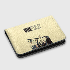 Картхолдер с принтом с принтом Volbeat  в Екатеринбурге, натуральная матовая кожа | размер 7,3 х 10 см; кардхолдер имеет 4 кармана для карт; | groove metal | hardcore | psychobilly | volbeat | волбит