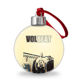 Ёлочный шар с принтом Volbeat в Екатеринбурге, Пластик | Диаметр: 77 мм | groove metal | hardcore | psychobilly | volbeat | волбит