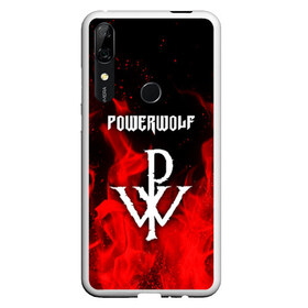 Чехол для Honor P Smart Z с принтом POWERWOLF в Екатеринбурге, Силикон | Область печати: задняя сторона чехла, без боковых панелей | Тематика изображения на принте: powerwolf | wolf | метал | пауэр метал. | повервольф | поверфульф | рок | хэви металб