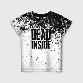 Детская футболка 3D с принтом Dead Inside в Екатеринбурге, 100% гипоаллергенный полиэфир | прямой крой, круглый вырез горловины, длина до линии бедер, чуть спущенное плечо, ткань немного тянется | dead | dota | inside | аниме | внутри | гуль | дэд | инсайд | мертвец | мертвый | токийский