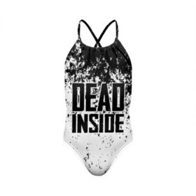 Детский купальник 3D с принтом Dead Inside в Екатеринбурге, Полиэстер 85%, Спандекс 15% | Слитный крой, подклад по переду изделия, узкие бретели | dead | dota | inside | аниме | внутри | гуль | дэд | инсайд | мертвец | мертвый | токийский