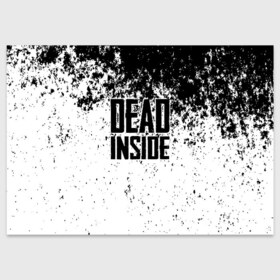 Поздравительная открытка с принтом Dead Inside в Екатеринбурге, 100% бумага | плотность бумаги 280 г/м2, матовая, на обратной стороне линовка и место для марки
 | Тематика изображения на принте: dead | dota | inside | аниме | внутри | гуль | дэд | инсайд | мертвец | мертвый | токийский