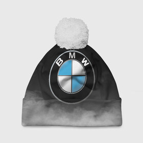 Шапка 3D c помпоном с принтом BMW в Екатеринбурге, 100% полиэстер | универсальный размер, печать по всей поверхности изделия | bmw | bmw performance | m | motorsport | performance | бмв | моторспорт