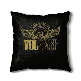Подушка 3D с принтом Volbeat в Екатеринбурге, наволочка – 100% полиэстер, наполнитель – холлофайбер (легкий наполнитель, не вызывает аллергию). | состоит из подушки и наволочки. Наволочка на молнии, легко снимается для стирки | groove metal | hardcore | psychobilly | volbeat | волбит