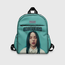 Детский рюкзак 3D с принтом BILLIE EILISH в Екатеринбурге, 100% полиэстер | лямки с регулируемой длиной, сверху петелька, чтобы рюкзак можно было повесить на вешалку. Основное отделение закрывается на молнию, как и внешний карман. Внутри дополнительный карман. По бокам два дополнительных кармашка | ayelish | bad guy | bellyache | bilie eilish | bilie elish | billie | billie eilish | eilish | electronic | elish | music | били айлиш | билли айлиш | эйлиш | элиш