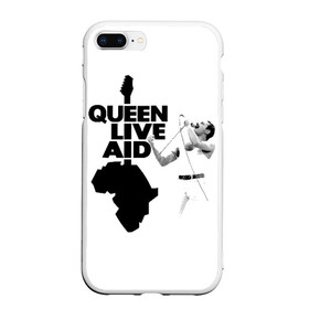 Чехол для iPhone 7Plus/8 Plus матовый с принтом Queen LIVE AID в Екатеринбурге, Силикон | Область печати: задняя сторона чехла, без боковых панелей | Тематика изображения на принте: bohemian | brian | freddie | john | mercury | must go on | queen | rhapsody | roger | taylor | the miracle | the show | богемская | рапсодия | роджер тейлор | фредди меркьюри