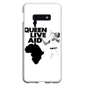 Чехол для Samsung S10E с принтом Queen LIVE AID в Екатеринбурге, Силикон | Область печати: задняя сторона чехла, без боковых панелей | Тематика изображения на принте: bohemian | brian | freddie | john | mercury | must go on | queen | rhapsody | roger | taylor | the miracle | the show | богемская | рапсодия | роджер тейлор | фредди меркьюри