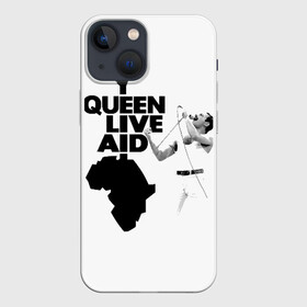 Чехол для iPhone 13 mini с принтом Queen LIVE AID в Екатеринбурге,  |  | Тематика изображения на принте: bohemian | brian | freddie | john | mercury | must go on | queen | rhapsody | roger | taylor | the miracle | the show | богемская | рапсодия | роджер тейлор | фредди меркьюри